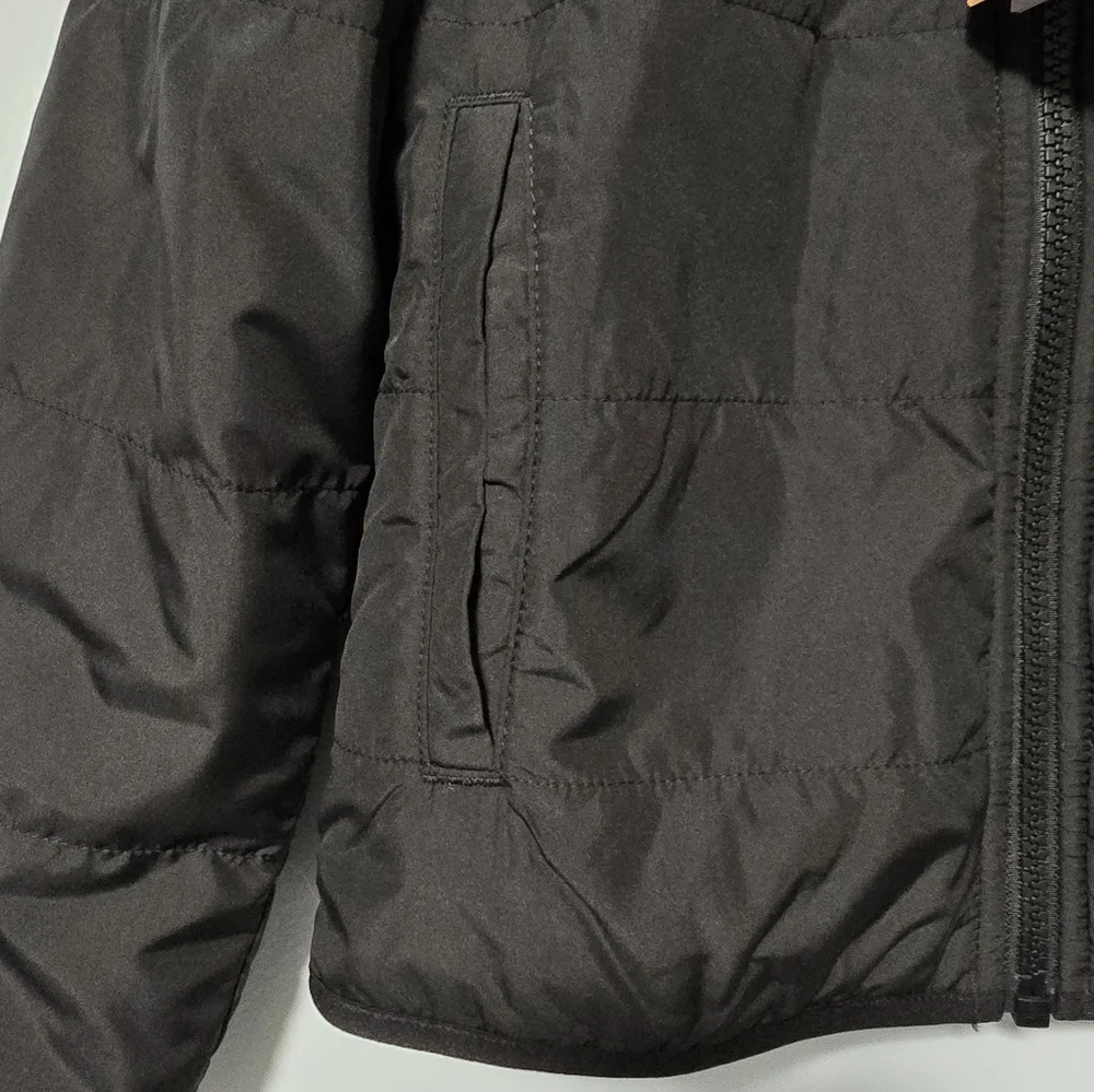 NWT The North Face Girls Size XS (6) Reversible Faux Fur Mossbud Jacket, Black - Picture 4 of 12